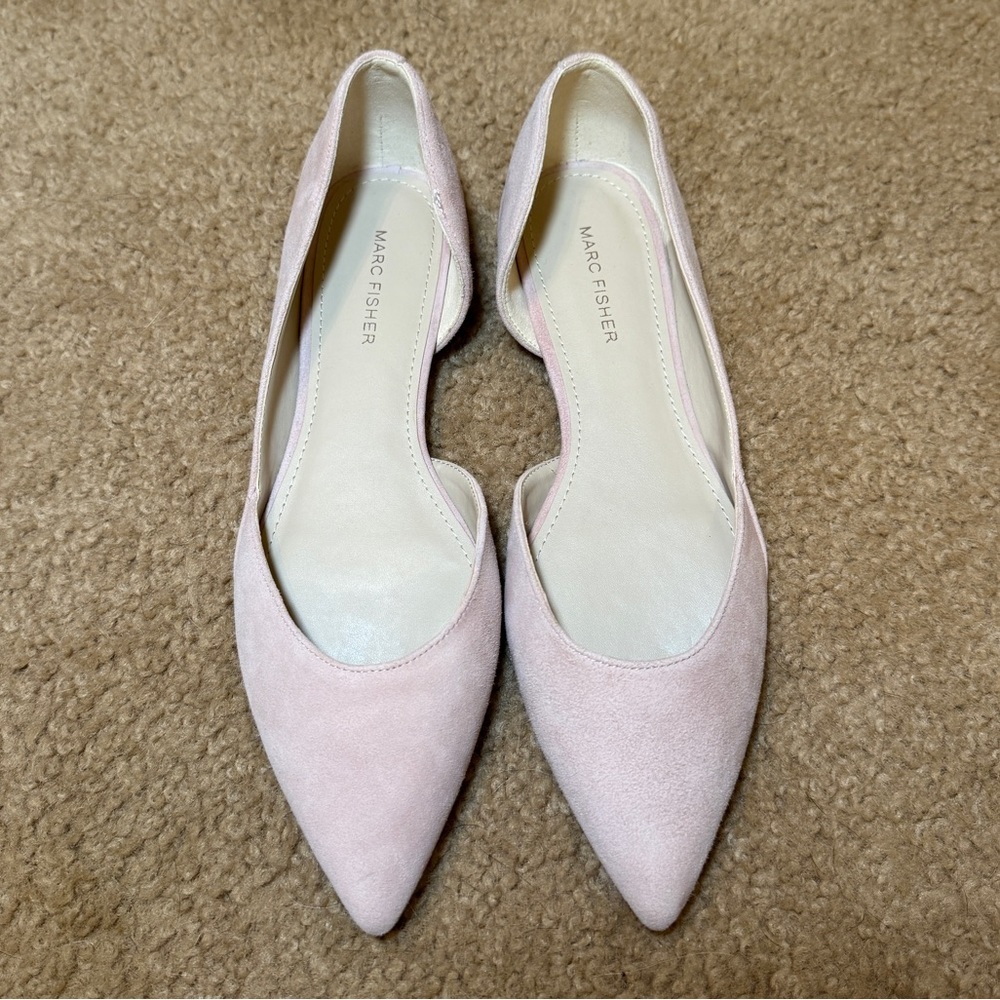 Marc Fisher Pink Pointed Toe D'Orsay Flats